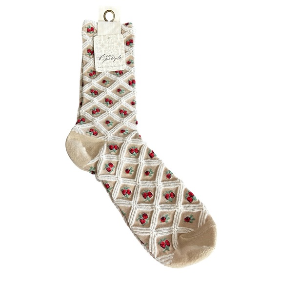 Free People Floral Jacquard Trouser Socks - Picture 3 of 4